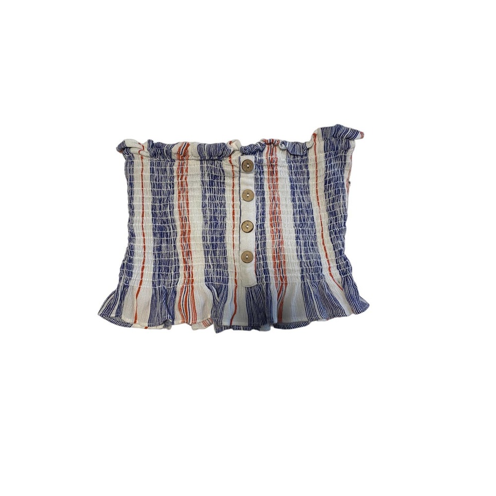 red, white and blue tube top